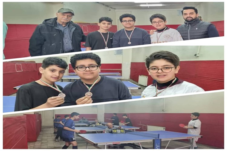 کسب مقام سوم مسابقات تنیس روی میز مدارس ابتدایی منطقه ۷ شهر تهران توسط دانش آموزان